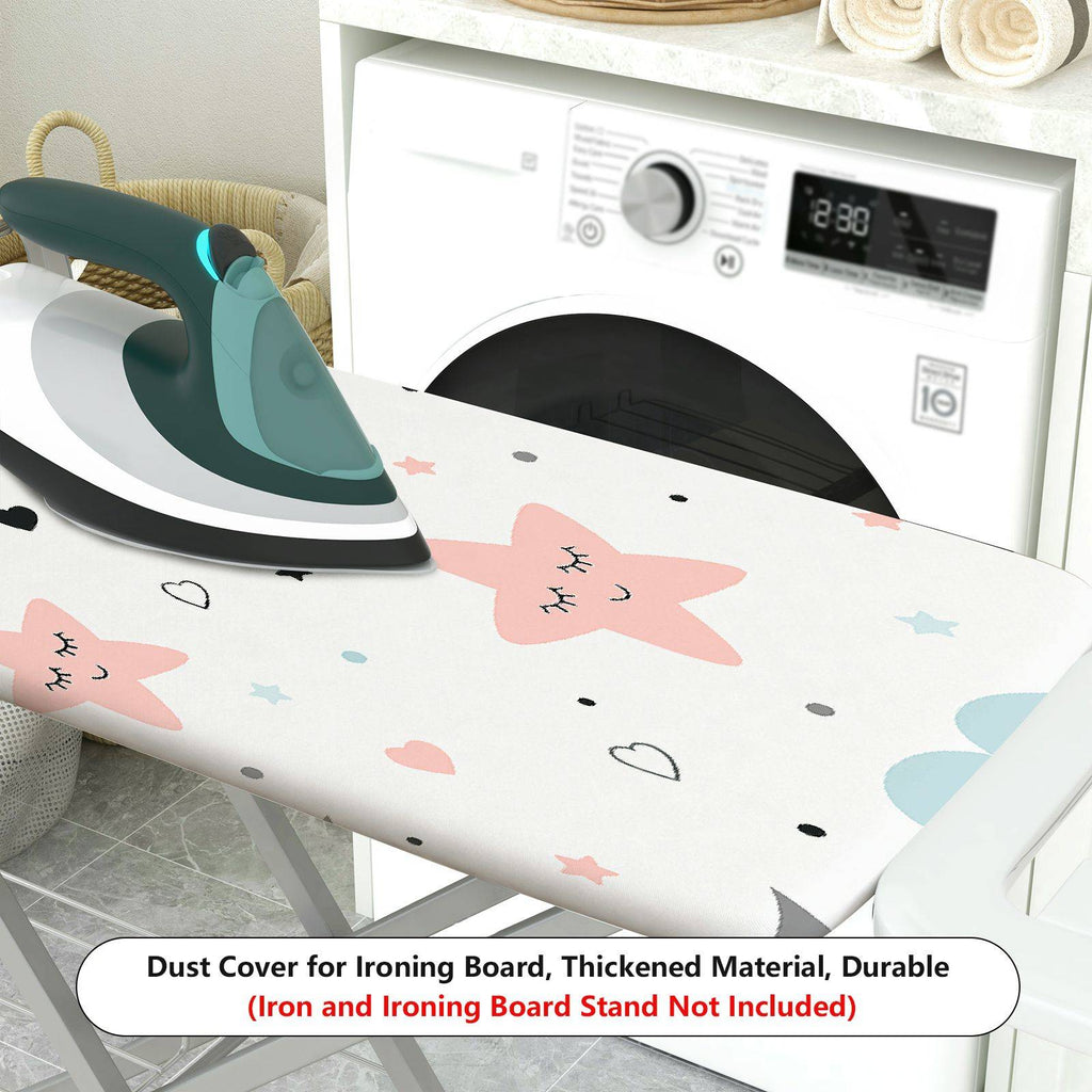 1-Piece Clouds Stars Hearts  Ironing Board Cover, Universal Size, Without Board