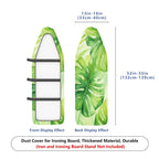 1-Piece Tropical Leaf Pattern Green Decorative  Ironing Board Cover, Universal Size, Without Board