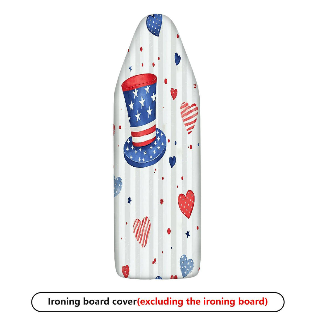 1-Piece Patriotic Stars Stripes Hearts  Ironing Board Cover, Universal Size, Without Board