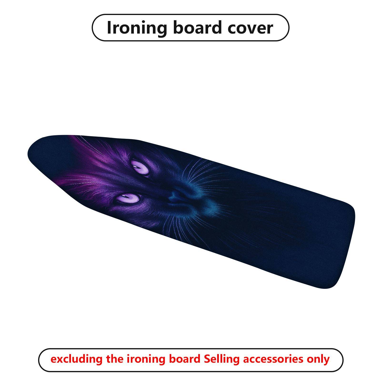 1-Piece Cat Mysterious Elegant  Ironing Board Cover, Universal Size, Without Board