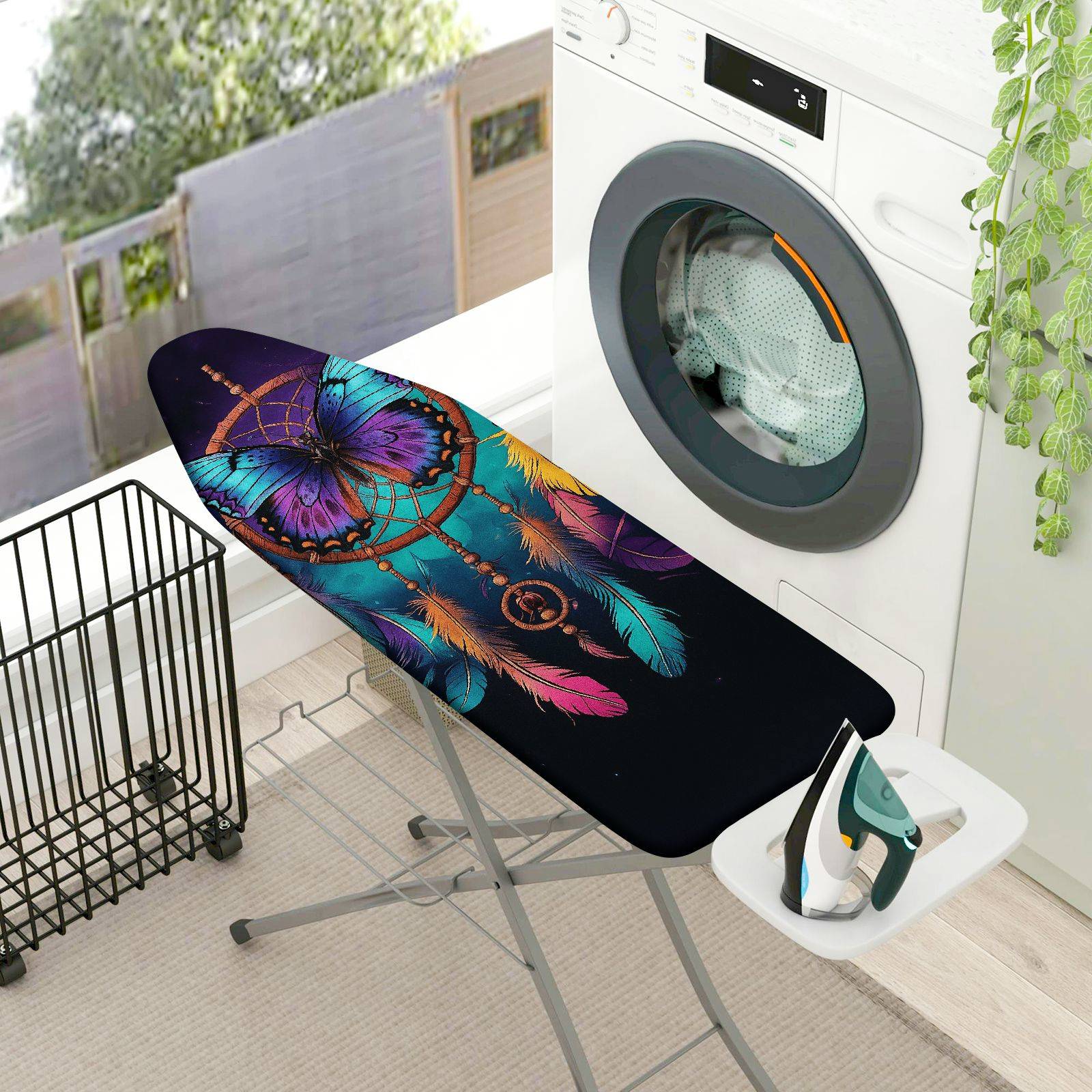 1-Piece Butterfly Dreamcatcher Feathers  Ironing Board Cover, Universal Size, Without Board