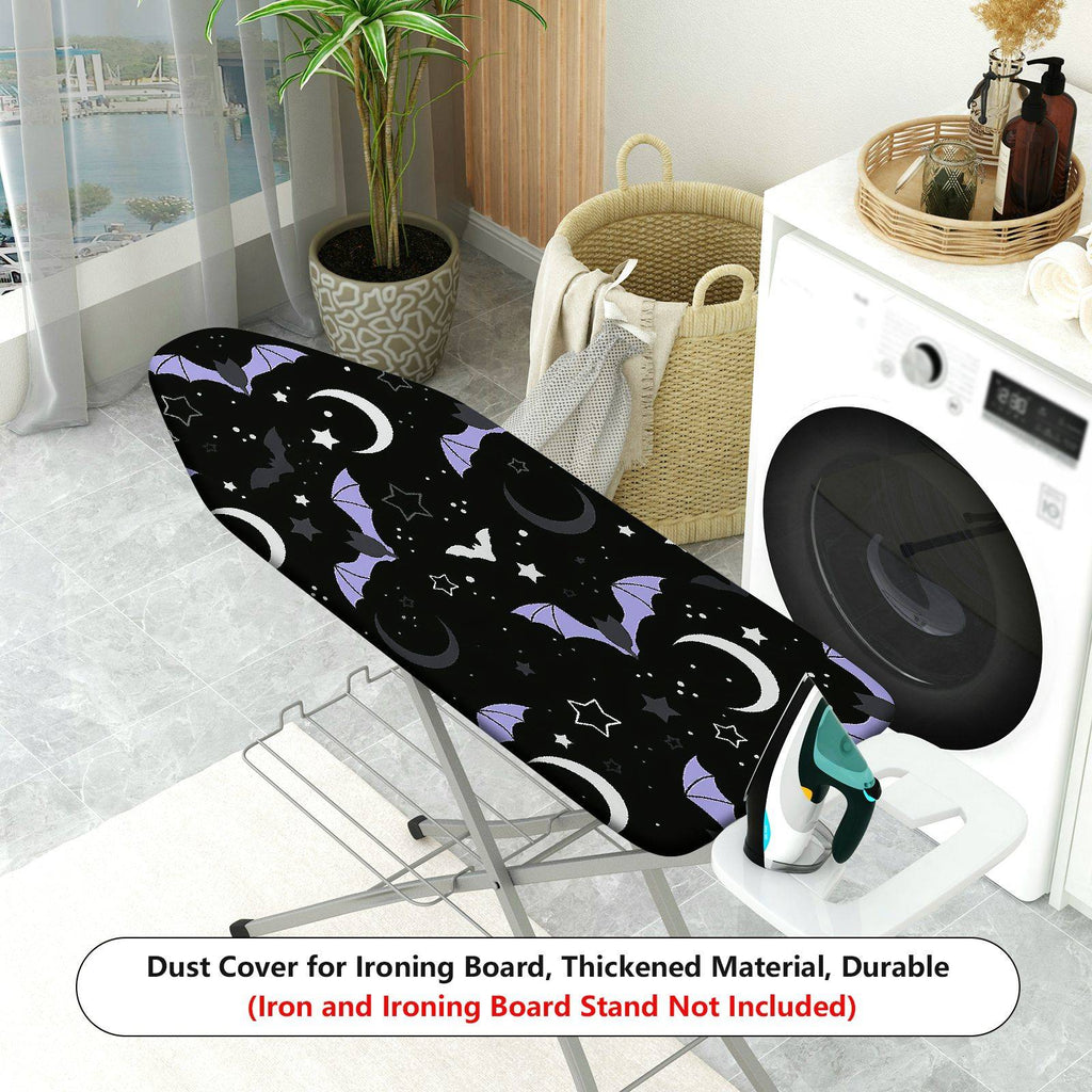 1-Piece Night Black Bat Moon Star  Ironing Board Cover, Universal Size, Without Board