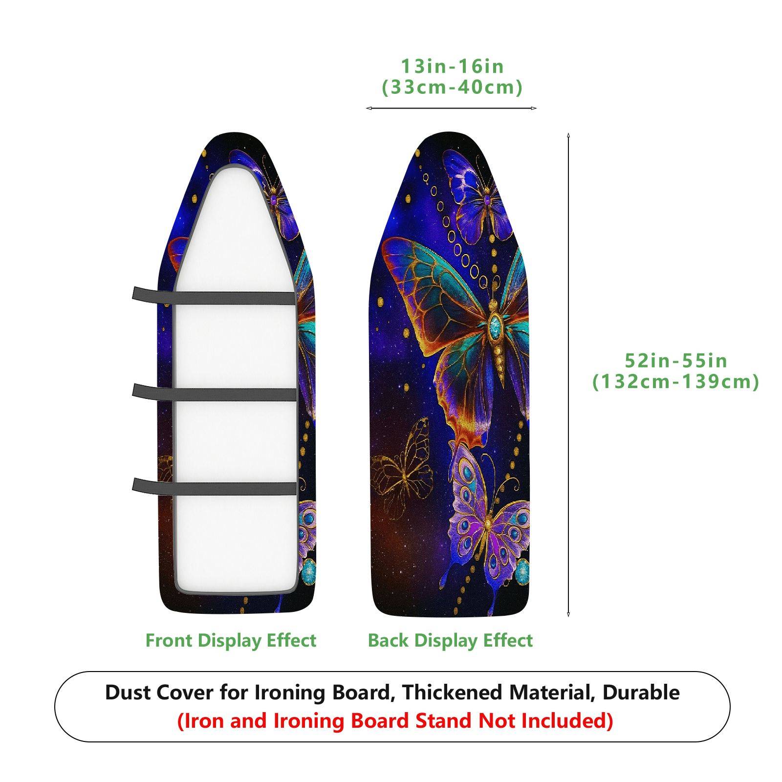 1-Piece Butterfly Galaxy Star  Ironing Board Cover, Universal Size, Without Board