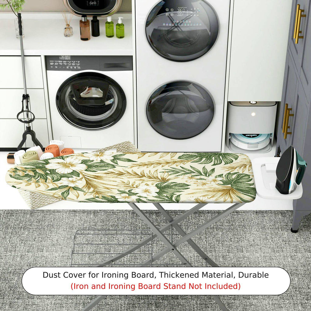 1-Piece Tropical Floral Leaf  Ironing Board Cover, Universal Size, Without Board