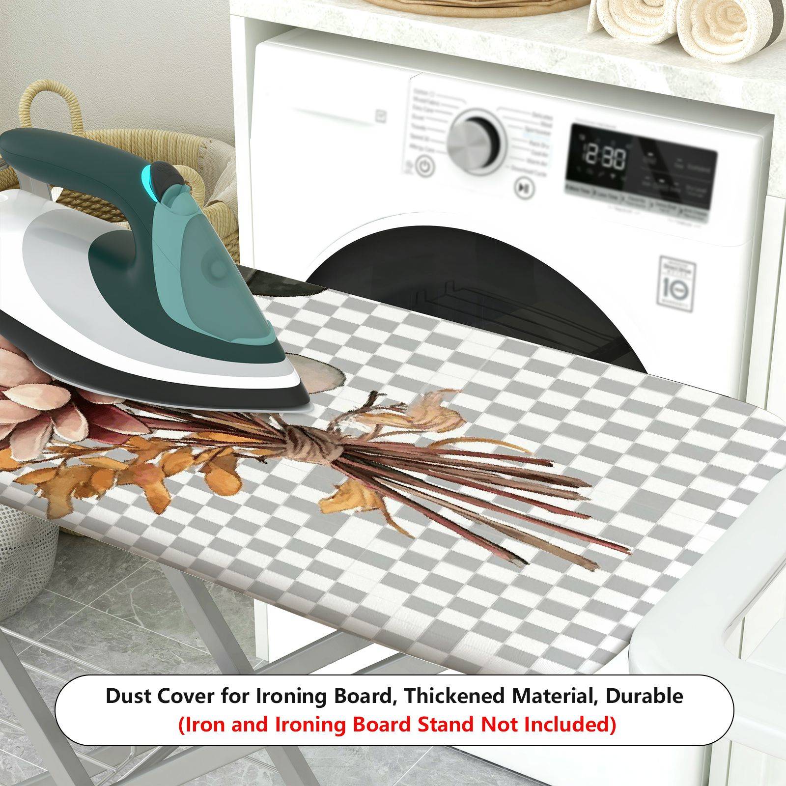 1-Piece Tropical Floral Bohemian Vintage  Ironing Board Cover, Universal Size, Without Board