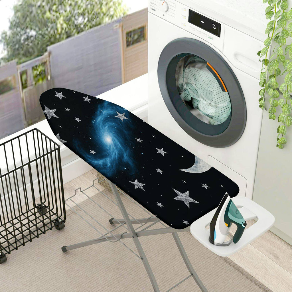 1-Piece Galaxy Moon Stars  Ironing Board Cover, Universal Size, Without Board