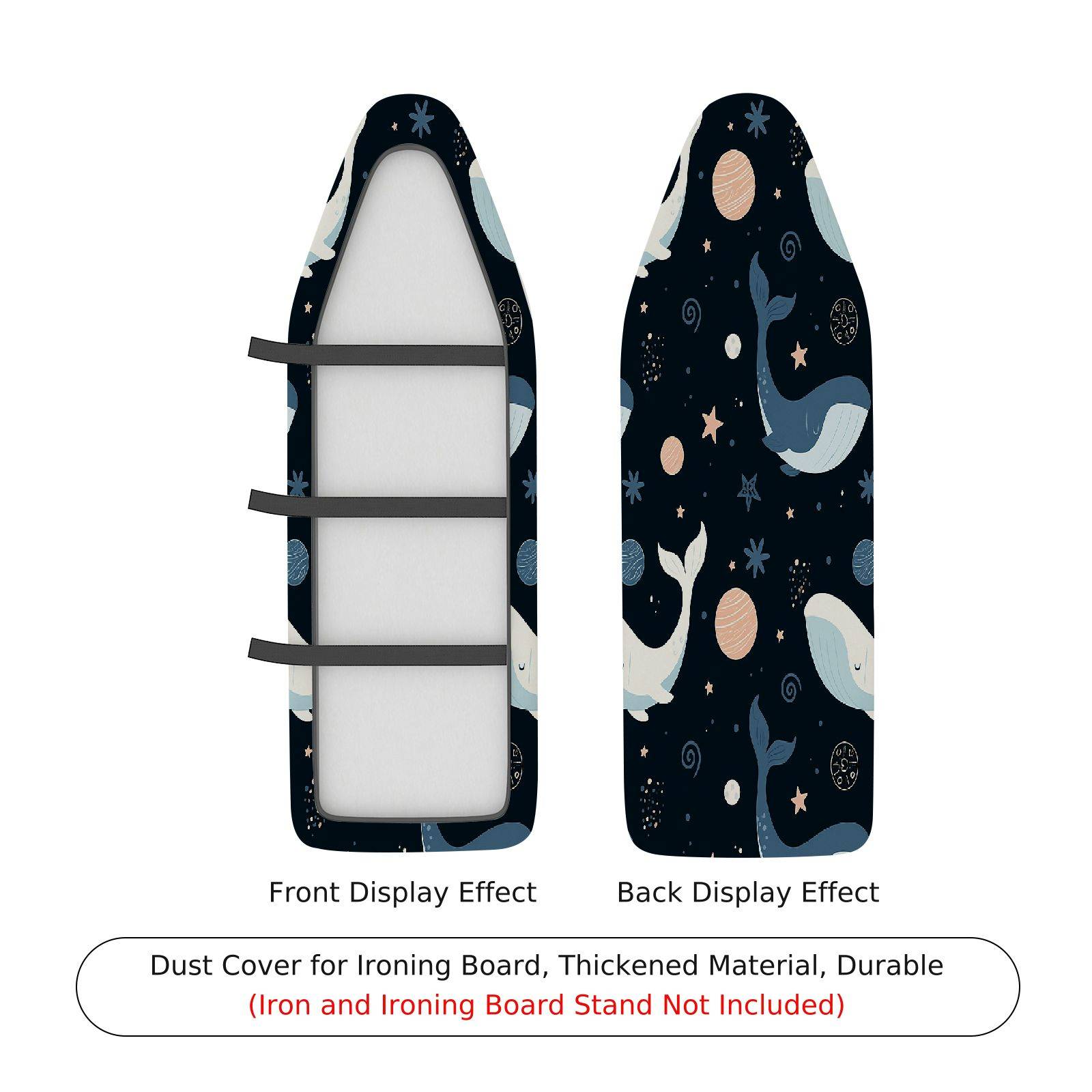1-Piece Whale Starry Sky Ocean  Ironing Board Cover, Universal Size, Without Board