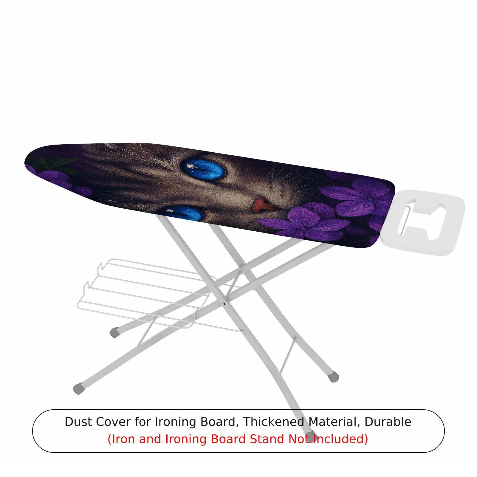 1-Piece Cat Flower Art  Ironing Board Cover, Universal Size, Without Board