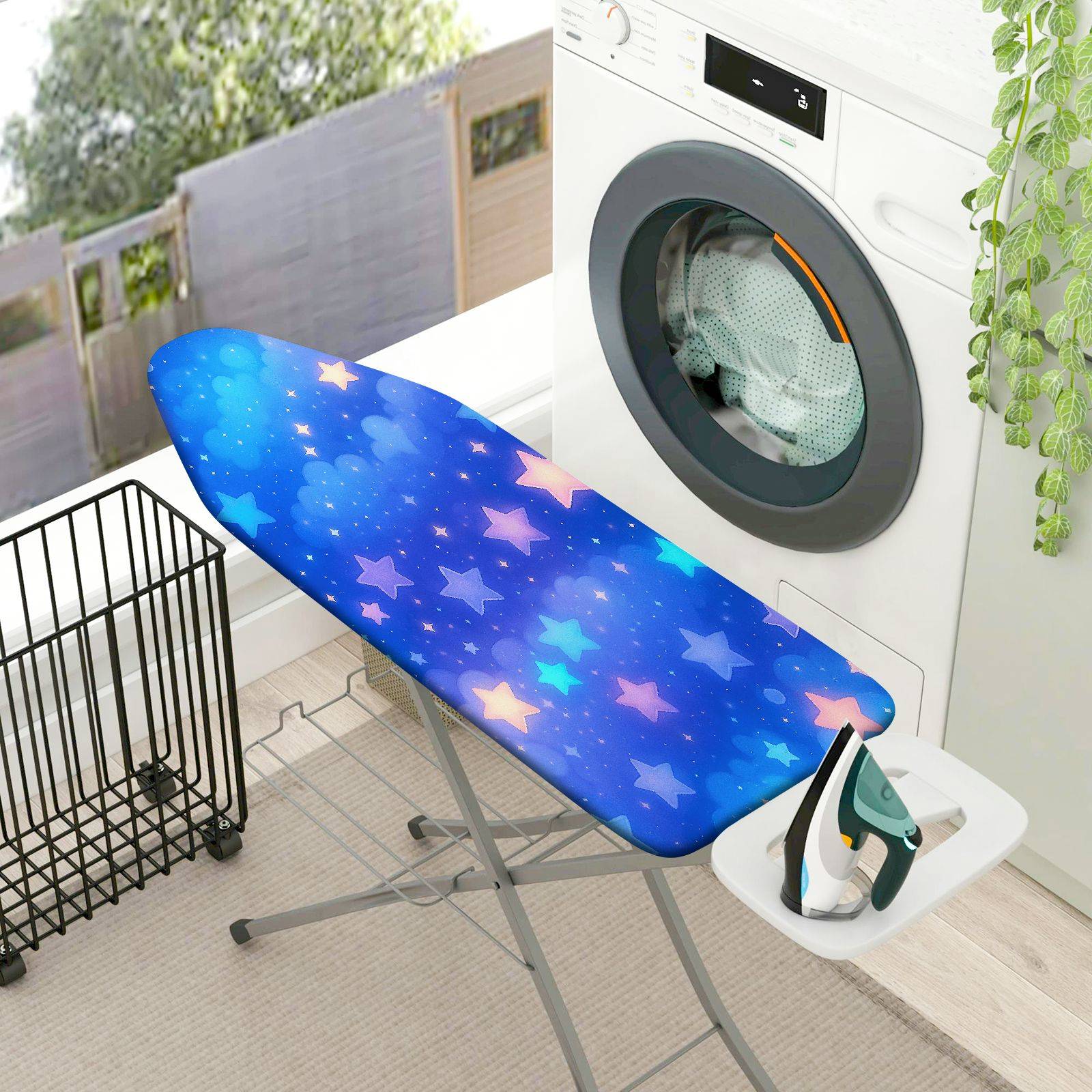 1-Piece Starry Sky Galaxy Universe  Ironing Board Cover, Universal Size, Without Board