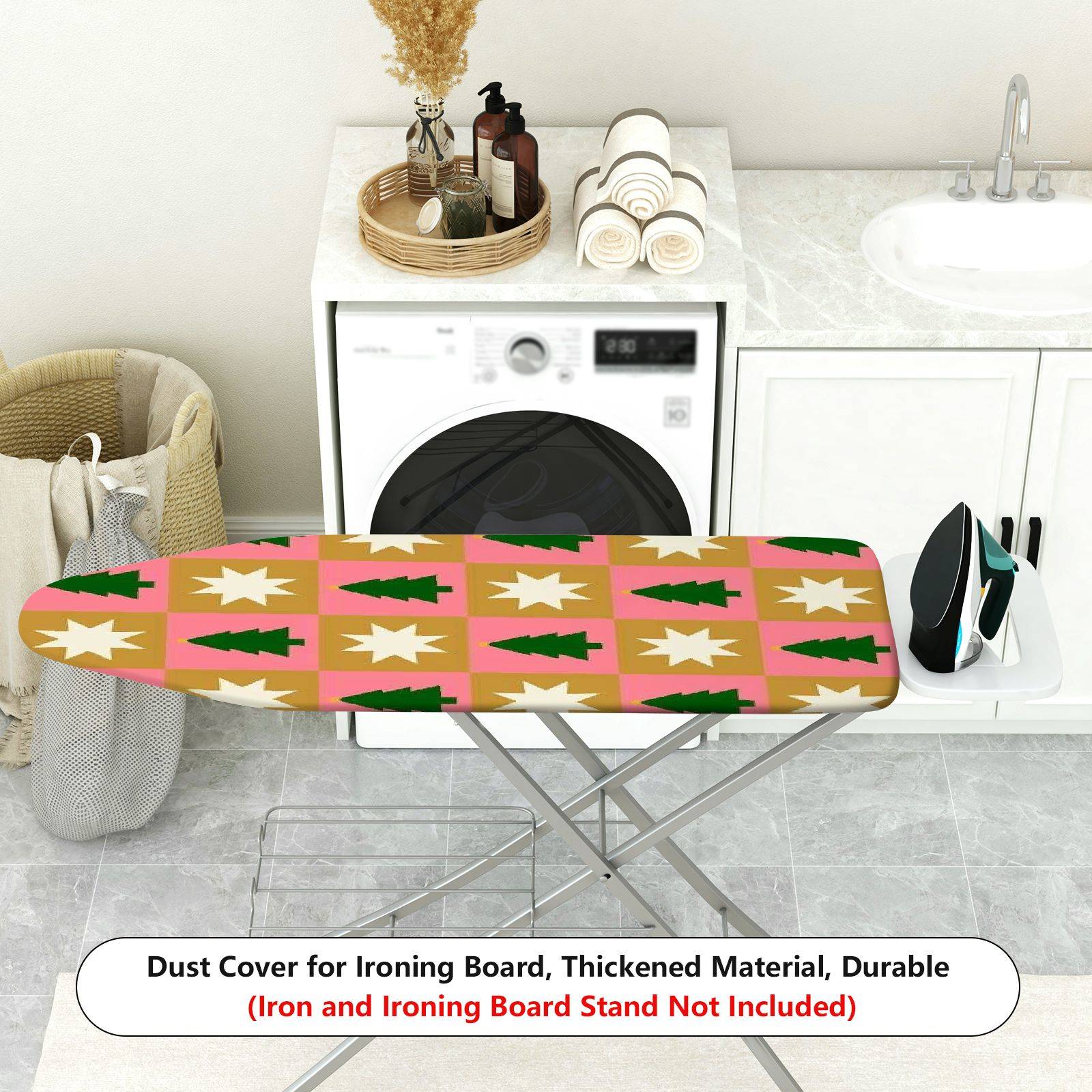 1-Piece Christmas Tree Star Pattern  Ironing Board Cover, Universal Size, Without Board