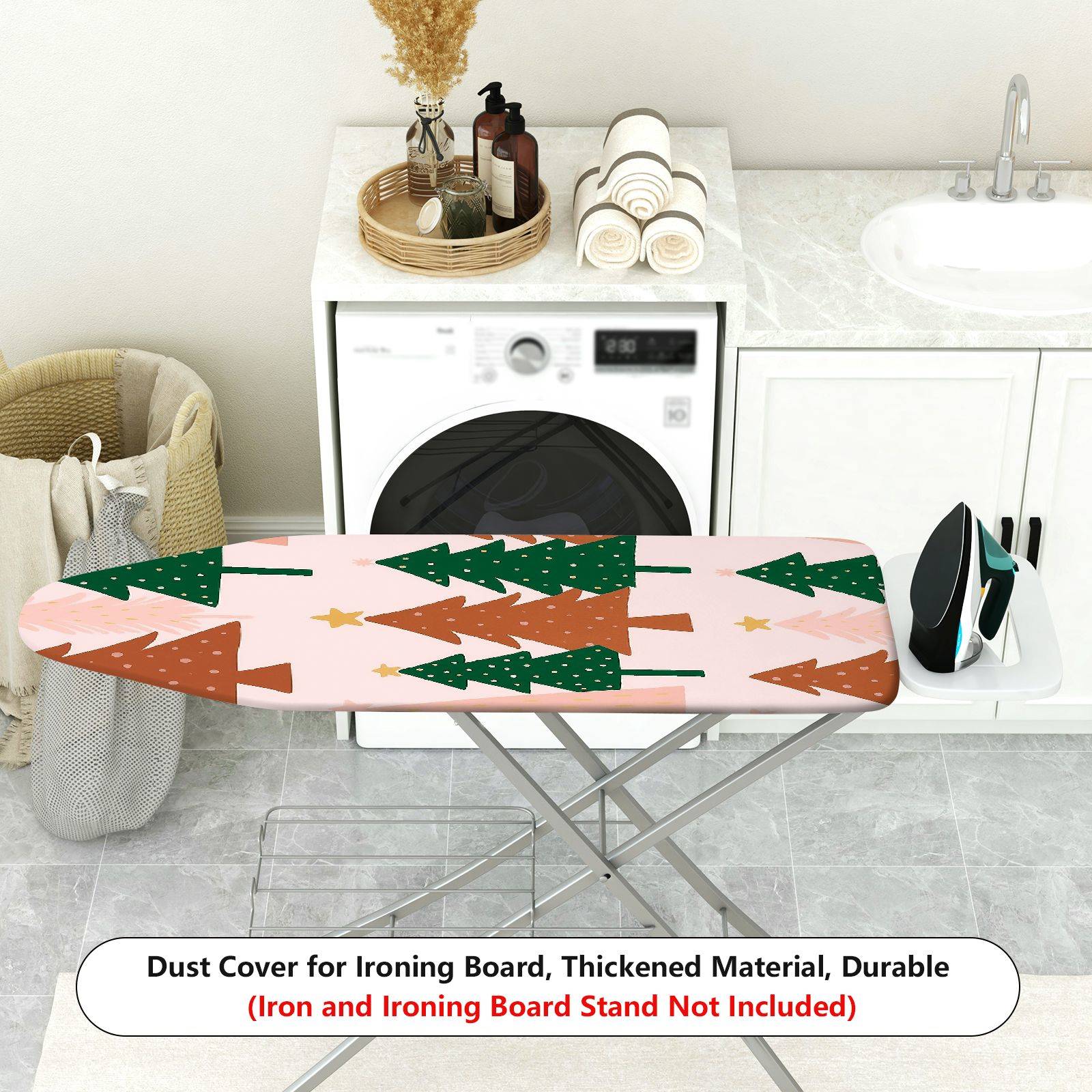 1-Piece Christmas Tree Star Pattern  Ironing Board Cover, Universal Size, Without Board