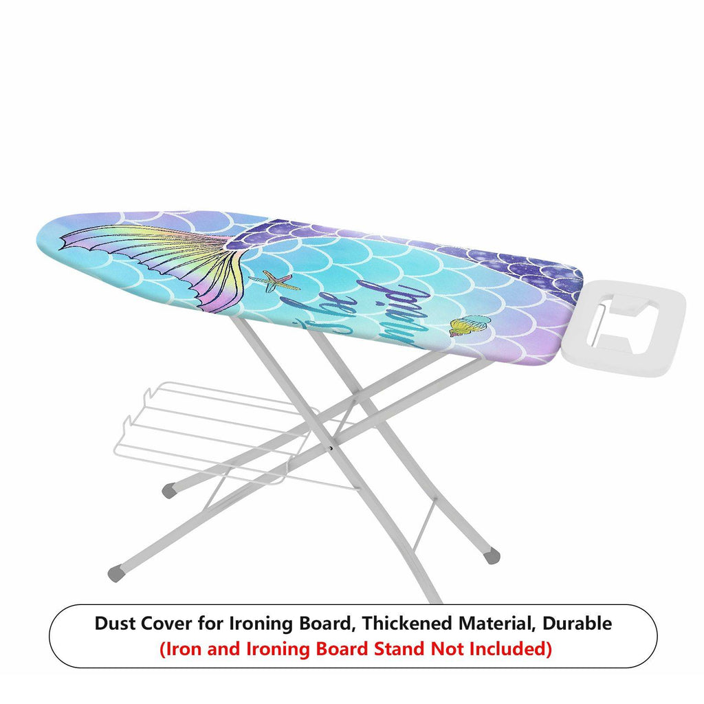 1-Piece Mermaid Tail Starfish Seashell  Ironing Board Cover, Universal Size, Without Board