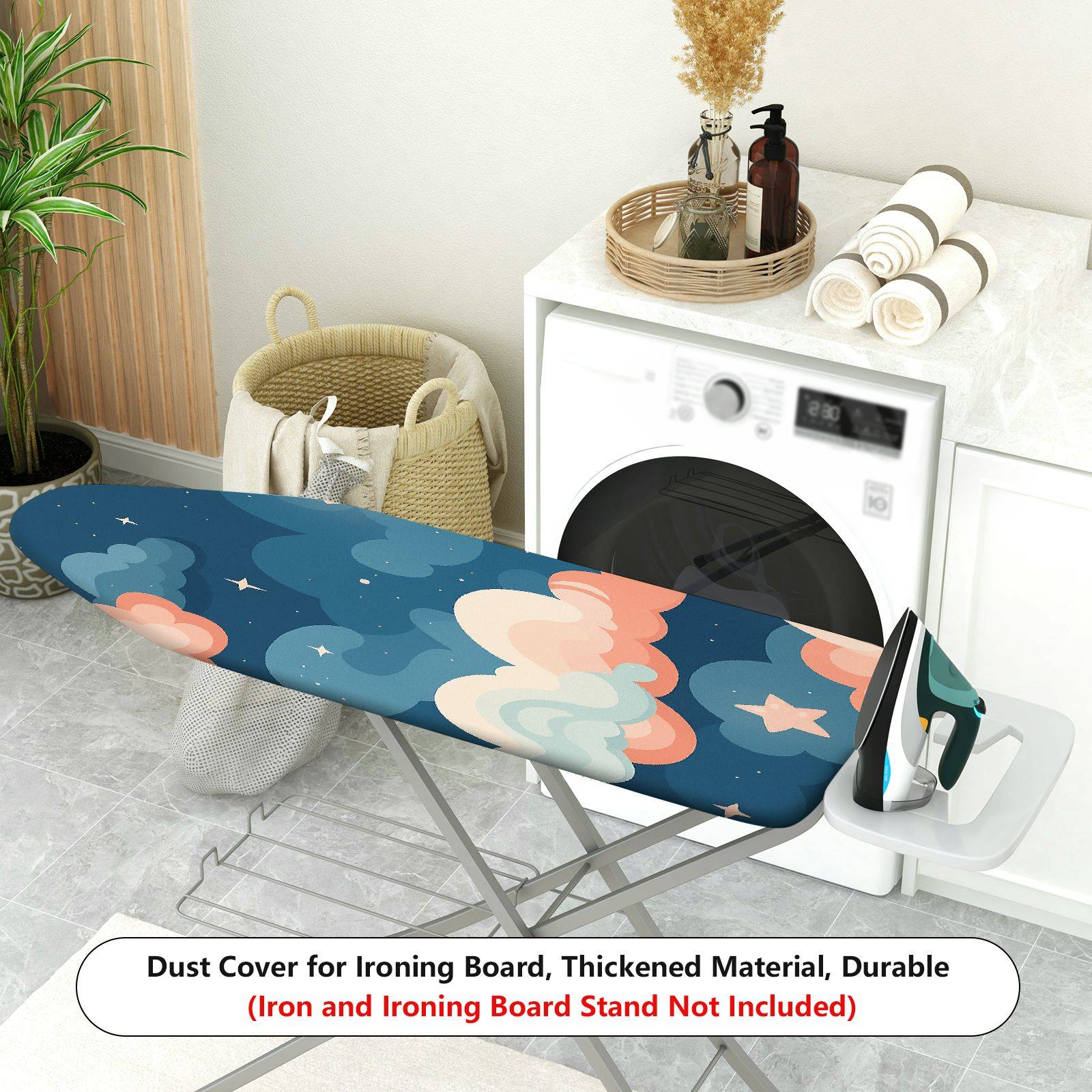1-Piece Night sky Clouds Stars  Ironing Board Cover, Universal Size, Without Board