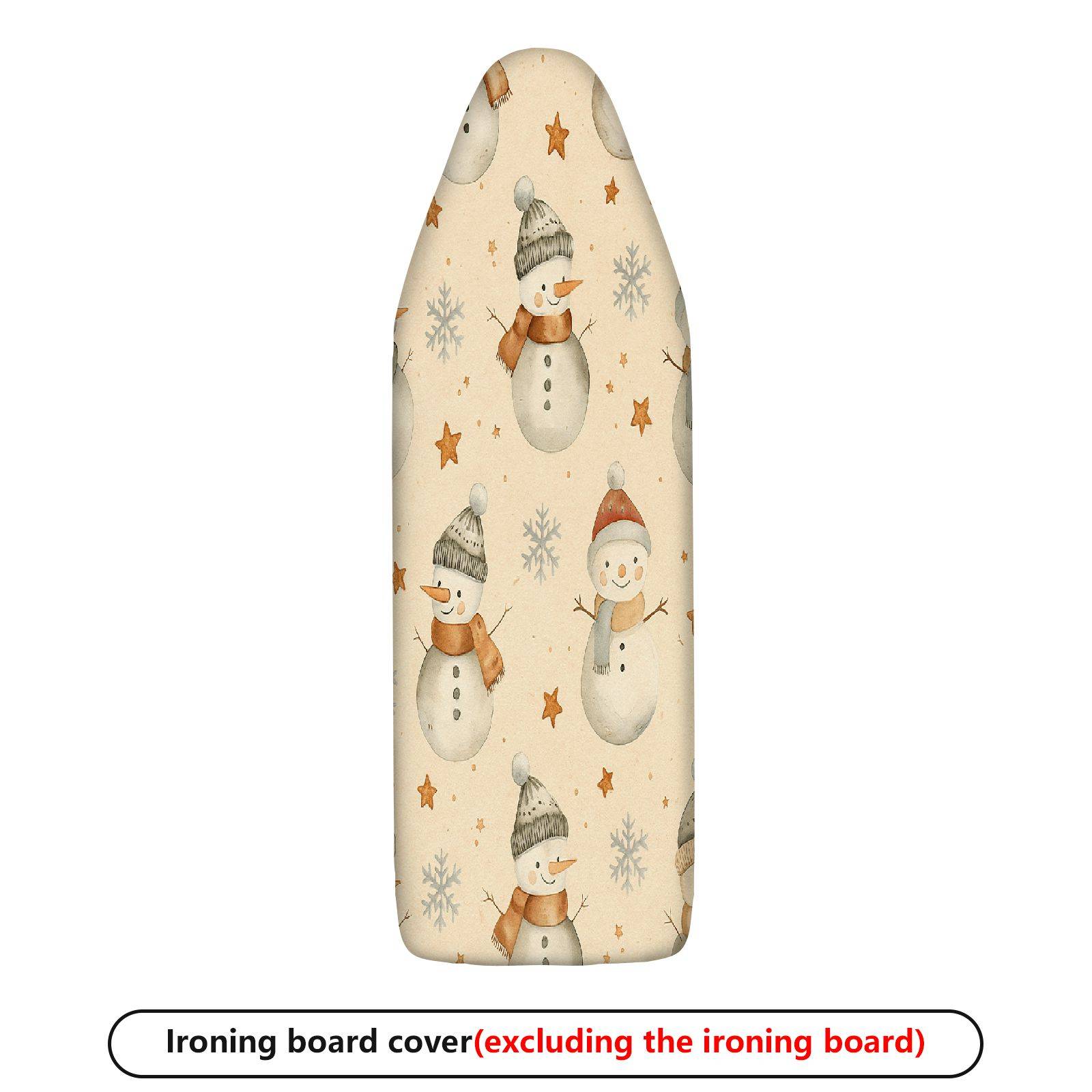 1-Piece Snowman Christmas Snowflake  Ironing Board Cover, Universal Size, Without Board