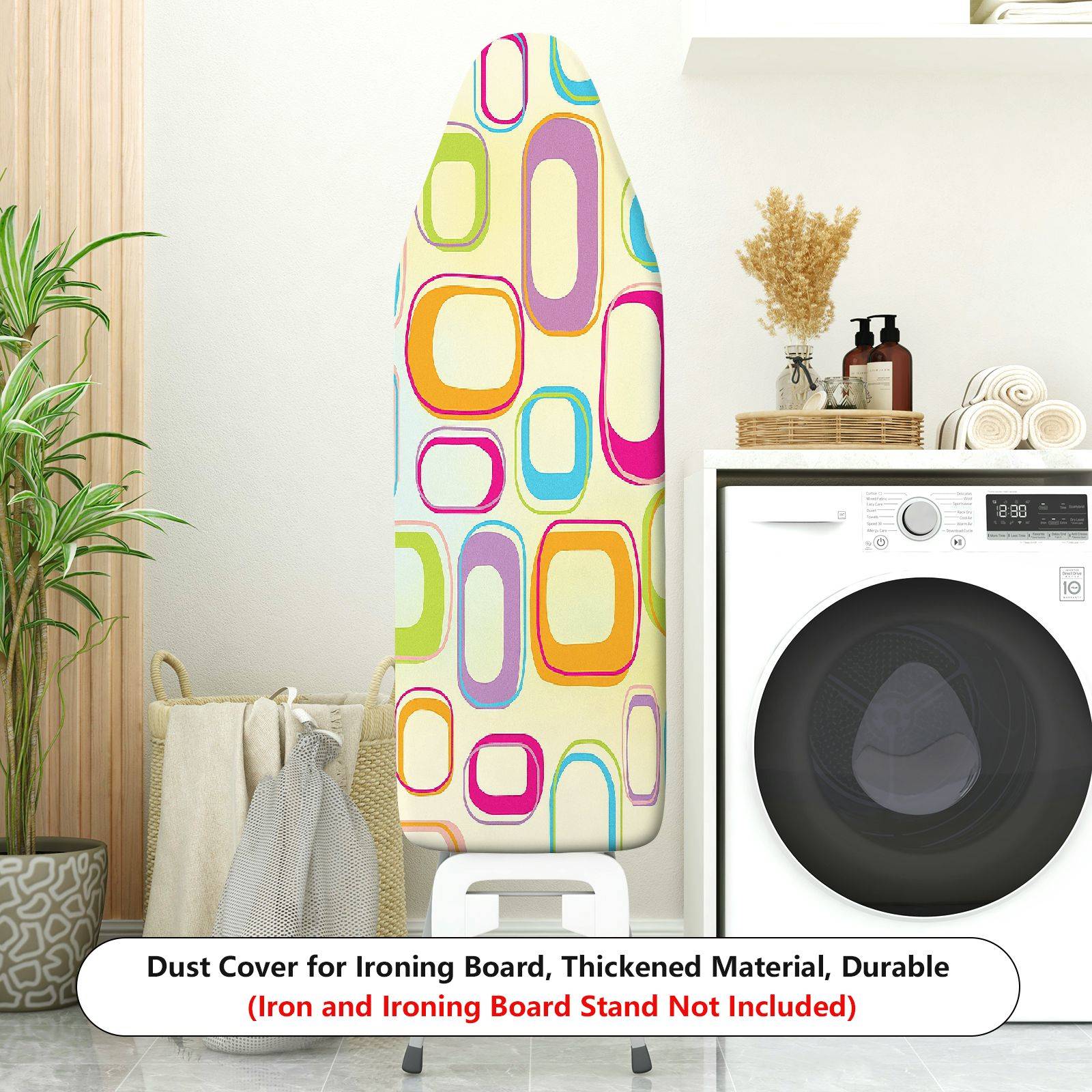 1-Piece Colorful Pattern Retro Geometric  Ironing Board Cover, Universal Size, Without Board