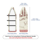 1-Piece Forest Cabin Deer Retro  Ironing Board Cover, Universal Size, Without Board