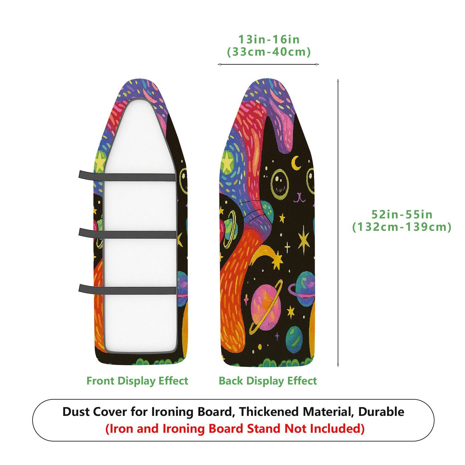 1-Piece Space Cat Galaxy  Ironing Board Cover, Universal Size, Without Board