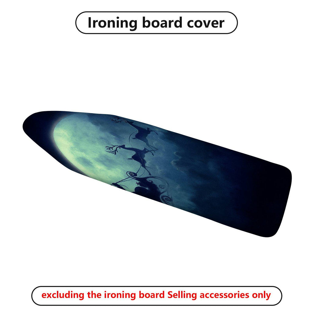 1-Piece Moonlight Reindeer Christmas  Ironing Board Cover, Universal Size, Without Board