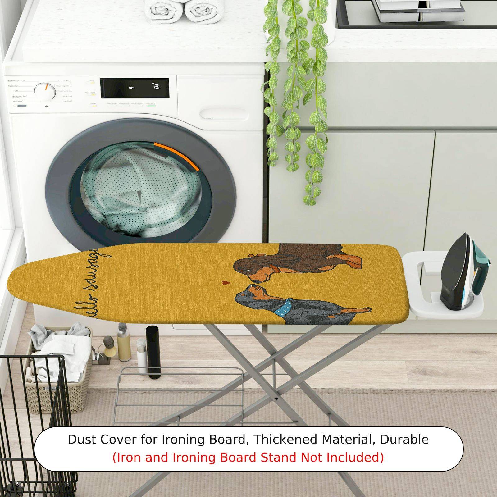 1-Piece Dog Love Sausage Animal  Ironing Board Cover, Universal Size, Without Board