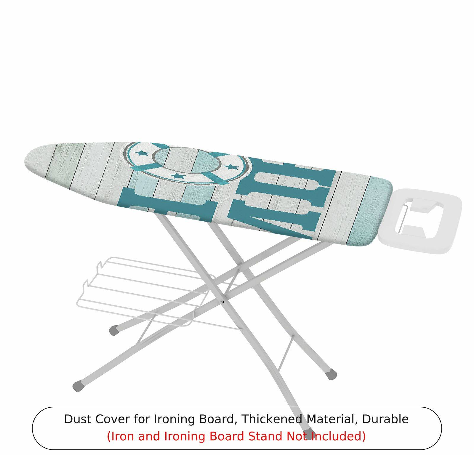 1-Piece Nautical Anchor Blue Striped  Ironing Board Cover, Universal Size, Without Board