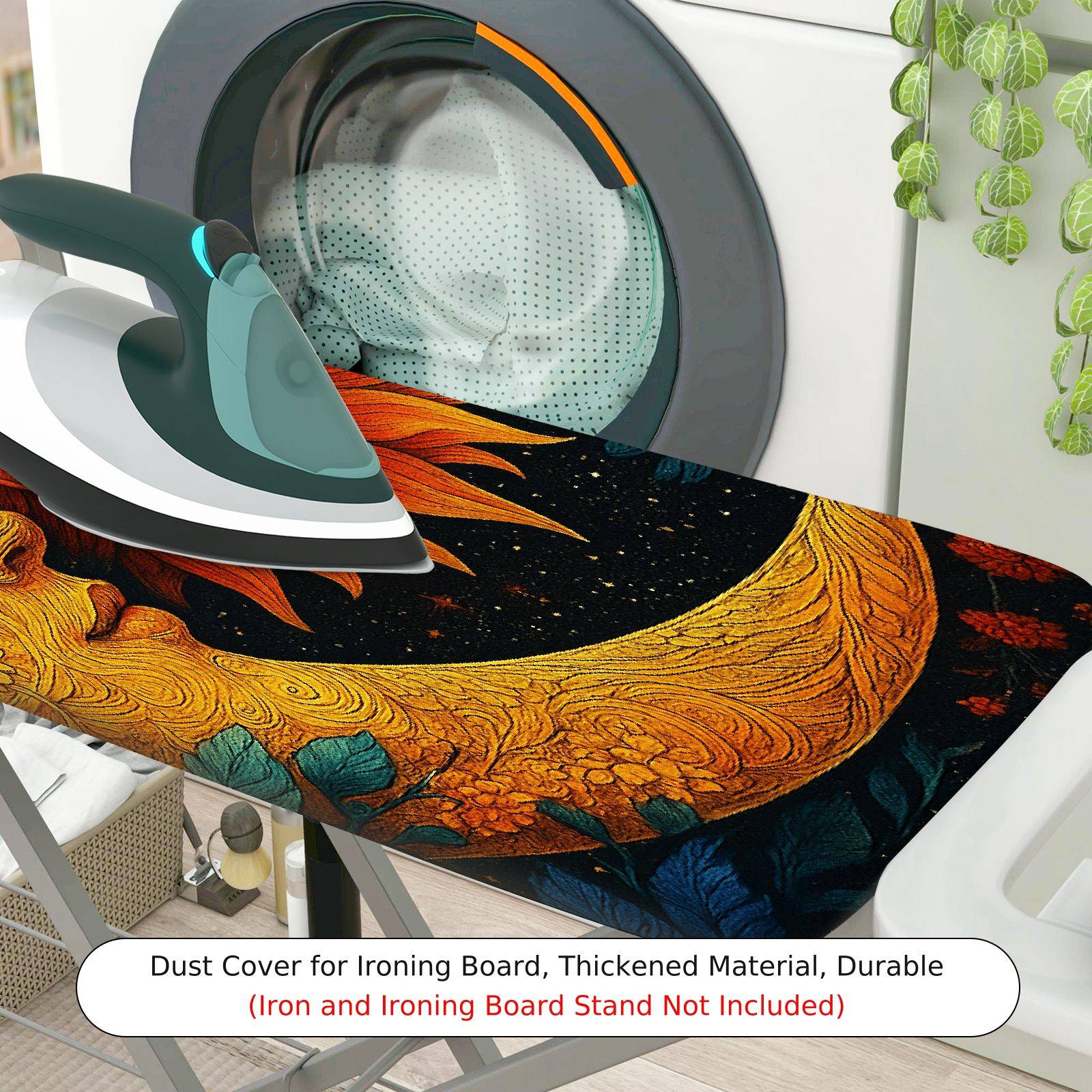 1-Piece Sun Moon Star  Ironing Board Cover, Universal Size, Without Board