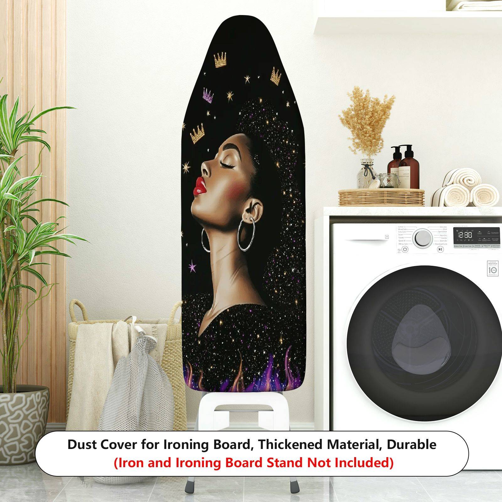 1-Piece Crown Starry Elegant  Ironing Board Cover, Universal Size, Without Board