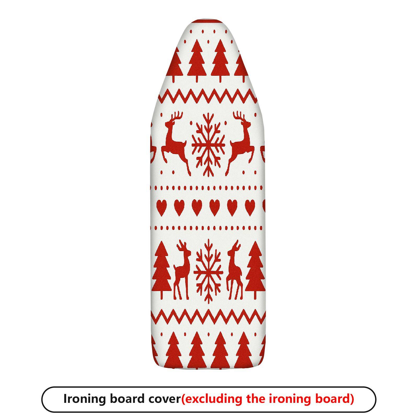 1-Piece Christmas Reindeer Snowflake  Ironing Board Cover, Universal Size, Without Board