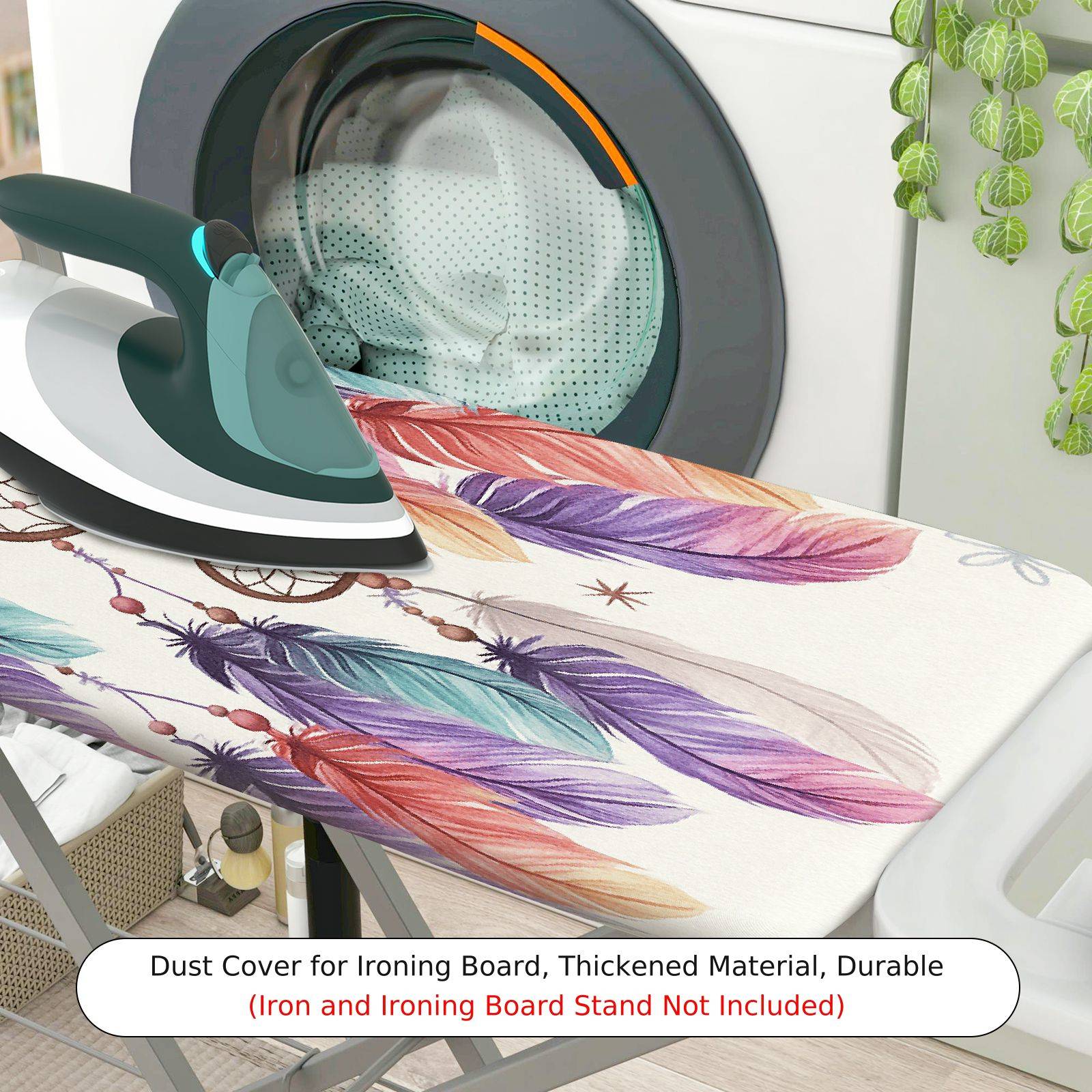 1-Piece Dreamcatcher Feather Bohemian  Ironing Board Cover, Universal Size, Without Board