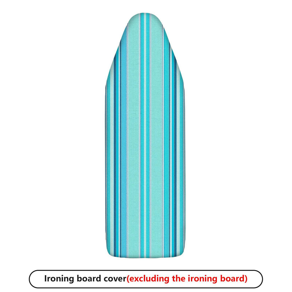 1-Piece Striped Blue Green Ironing  Ironing Board Cover, Universal Size, Without Board