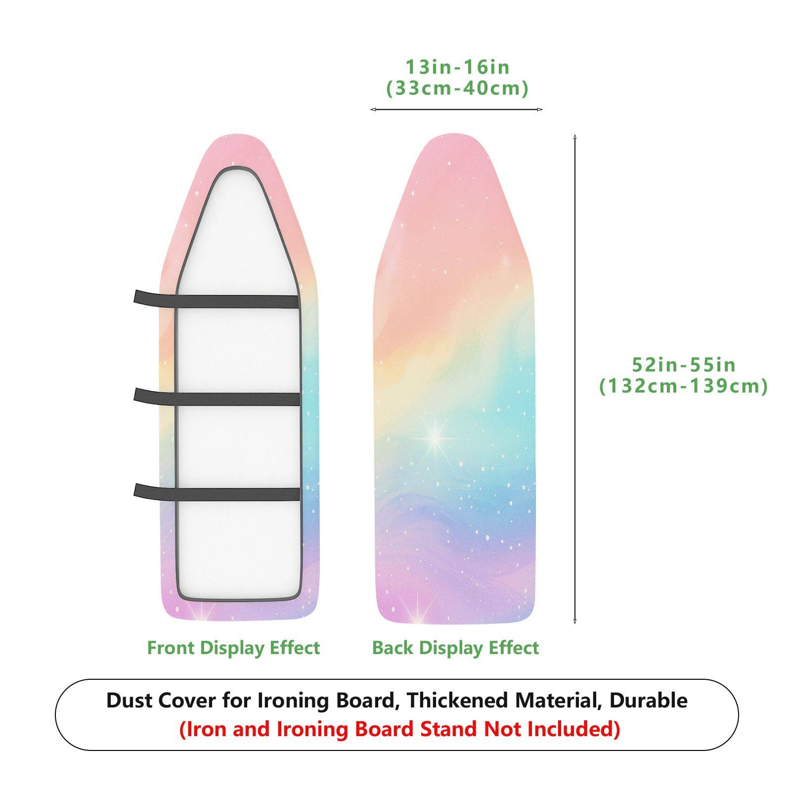 1-Piece Pastel Galaxy Star  Ironing Board Cover, Universal Size, Without Board