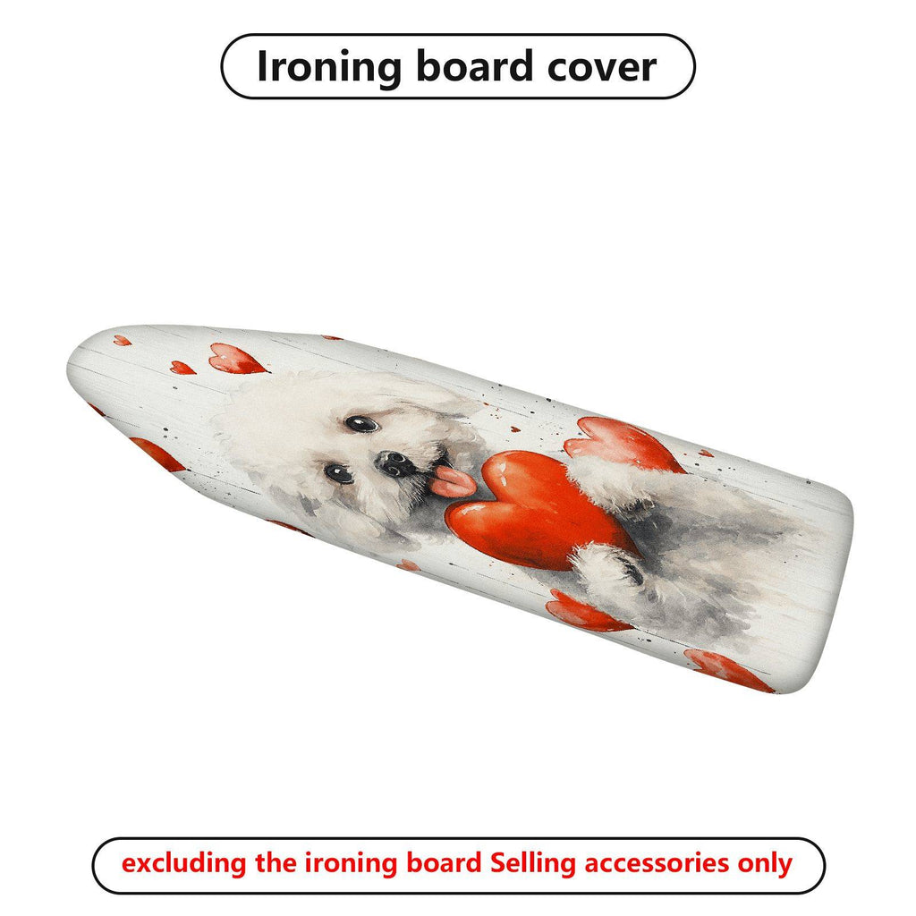 1-Piece Dog Heart Love  Ironing Board Cover, Universal Size, Without Board