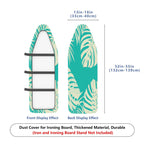1-Piece Tropical Leaf Green Pattern  Ironing Board Cover, Universal Size, Without Board