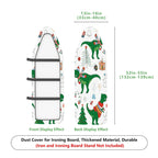 1-Piece Dinosaur Christmas Snowman  Ironing Board Cover, Universal Size, Without Board