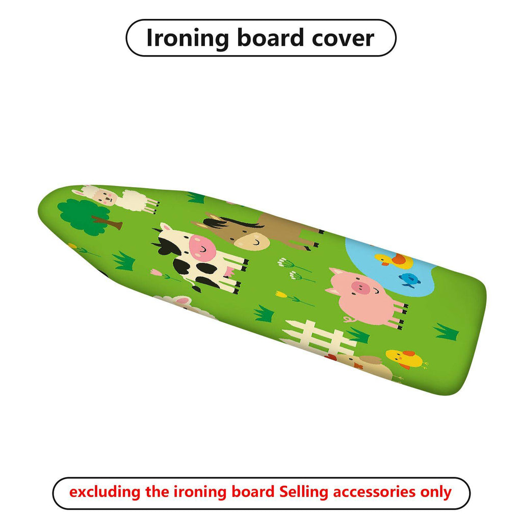1-Piece Animal Farm Green  Ironing Board Cover, Universal Size, Without Board