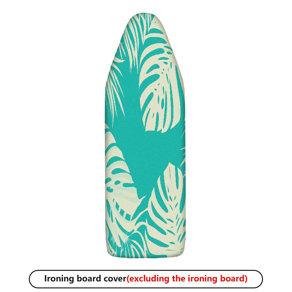 1-Piece Tropical Leaf Green White  Ironing Board Cover, Universal Size, Without Board