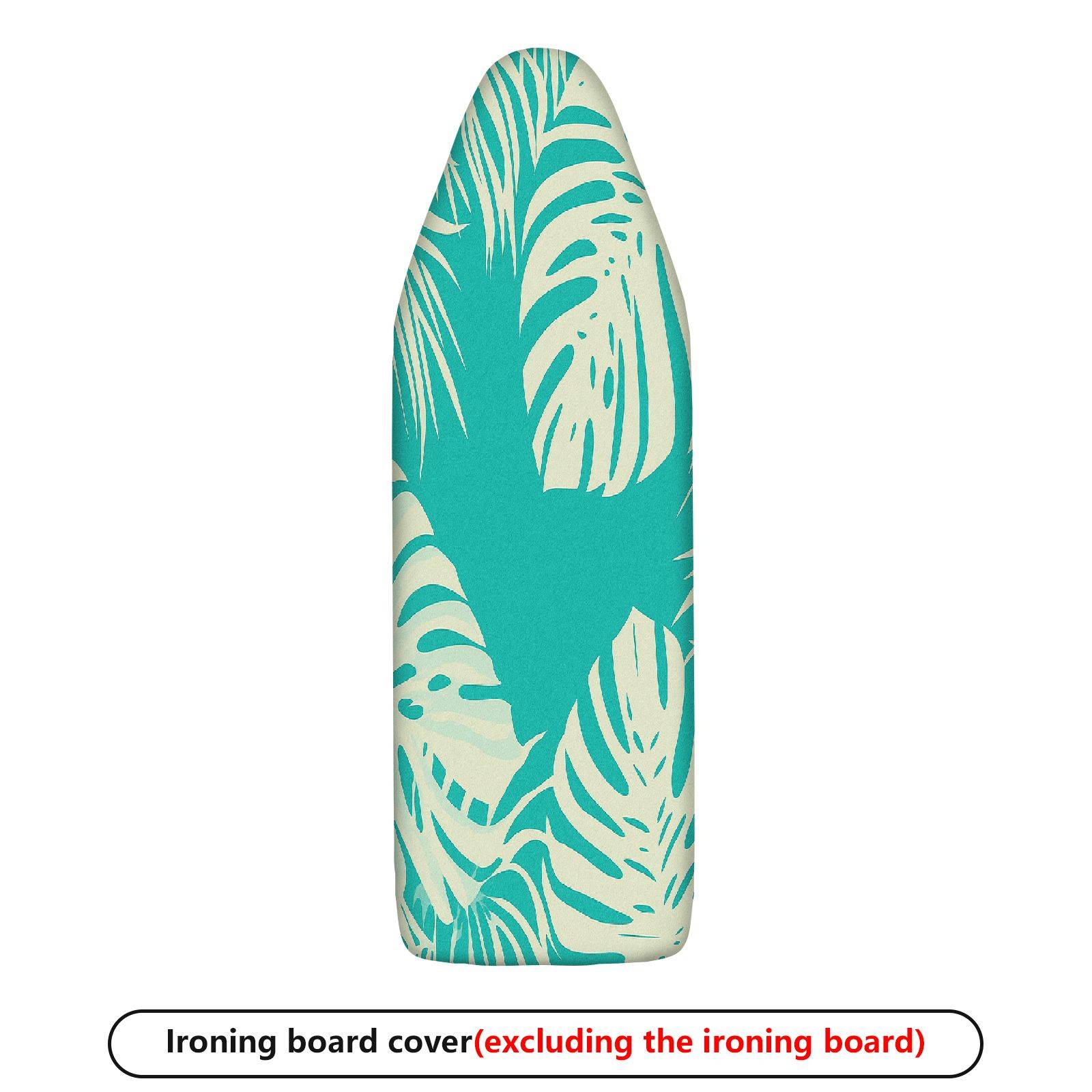1-Piece Tropical Leaf Green White  Ironing Board Cover, Universal Size, Without Board