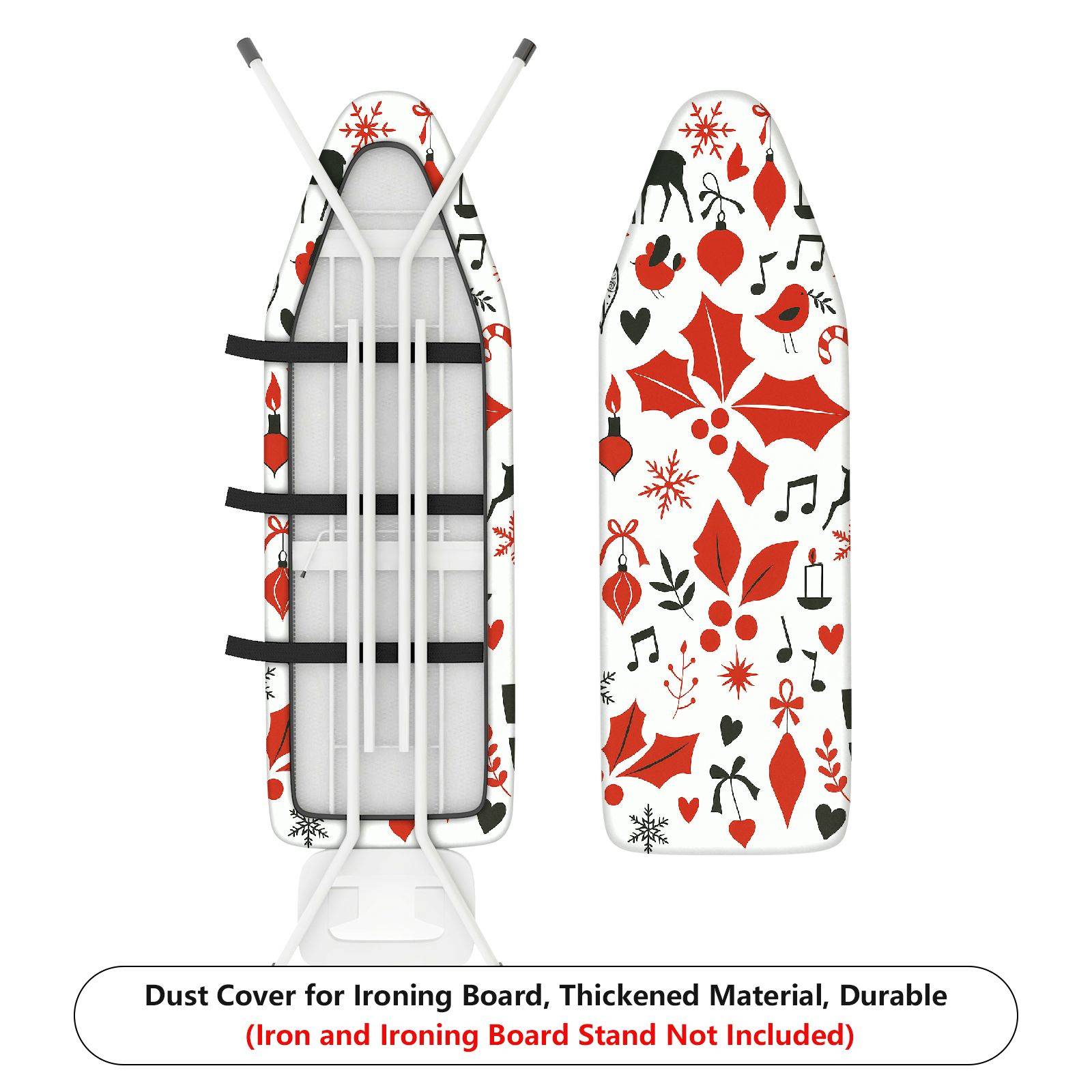 1-Piece Christmas Reindeer Music  Ironing Board Cover, Universal Size, Without Board
