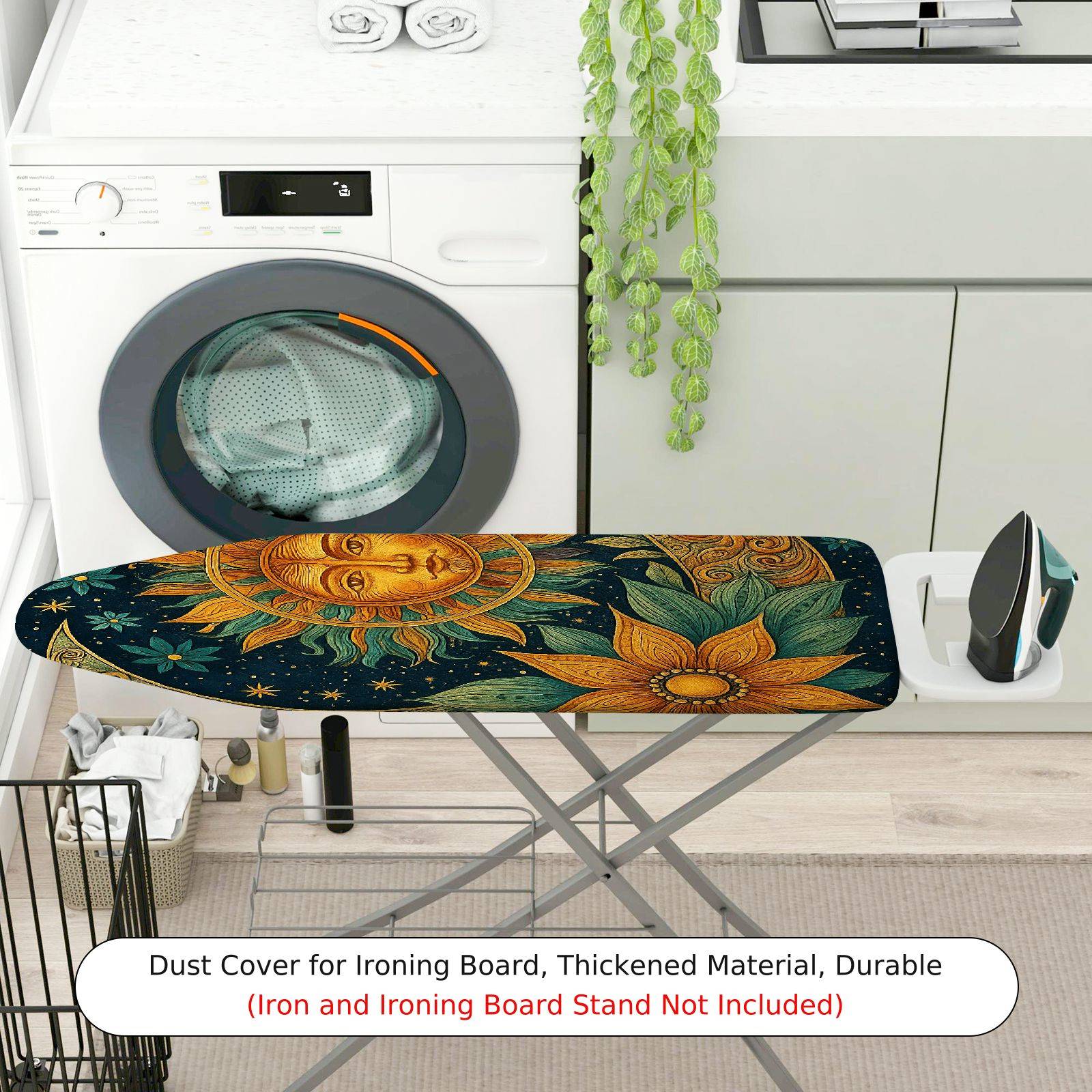1-Piece Sun Moon Stars  Ironing Board Cover, Universal Size, Without Board