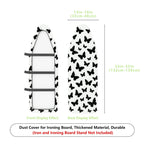 1-Piece Butterfly Pattern Black And White Elegant  Ironing Board Cover, Universal Size, Without Board