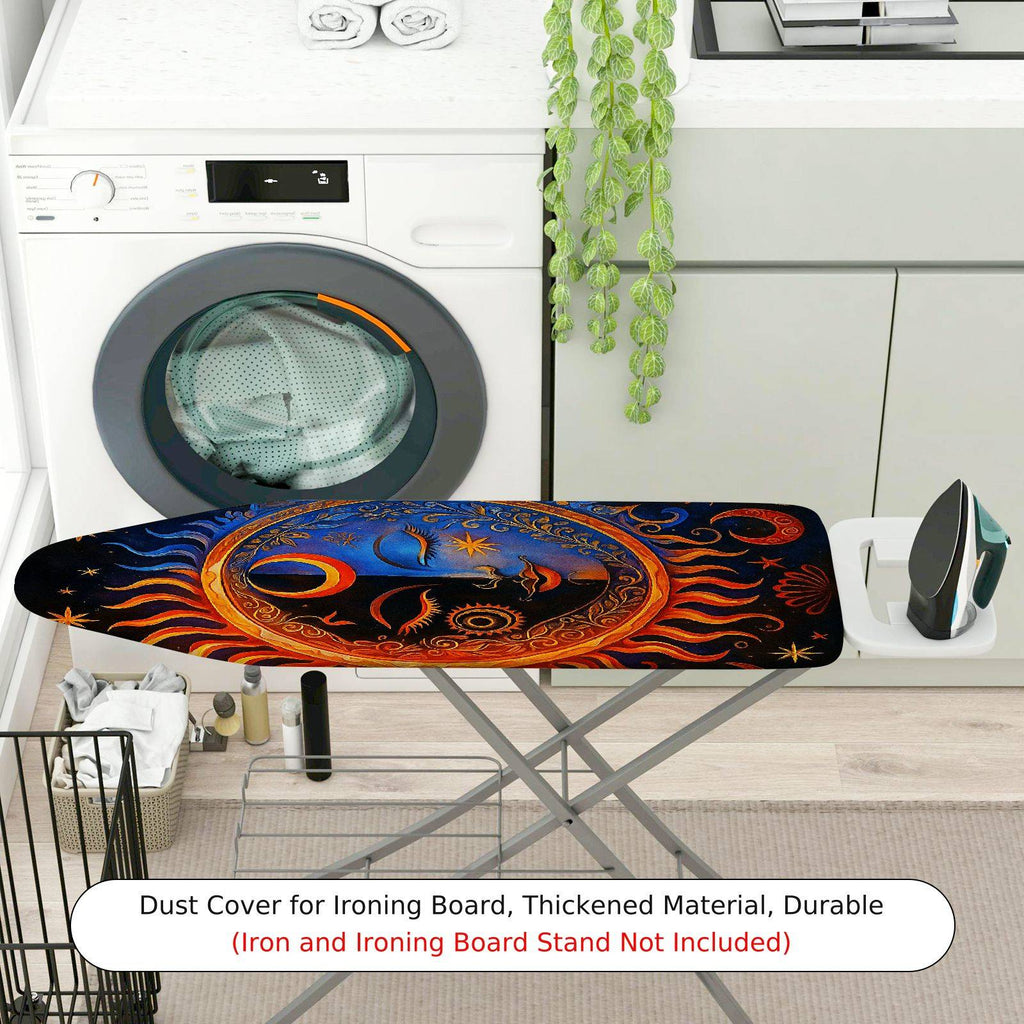 1-Piece Sun Moon Stars Astrology  Ironing Board Cover, Universal Size, Without Board
