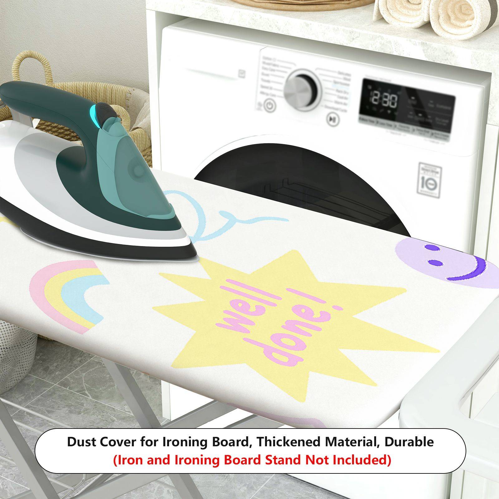 1-Piece Rainbow Star Flower  Ironing Board Cover, Universal Size, Without Board