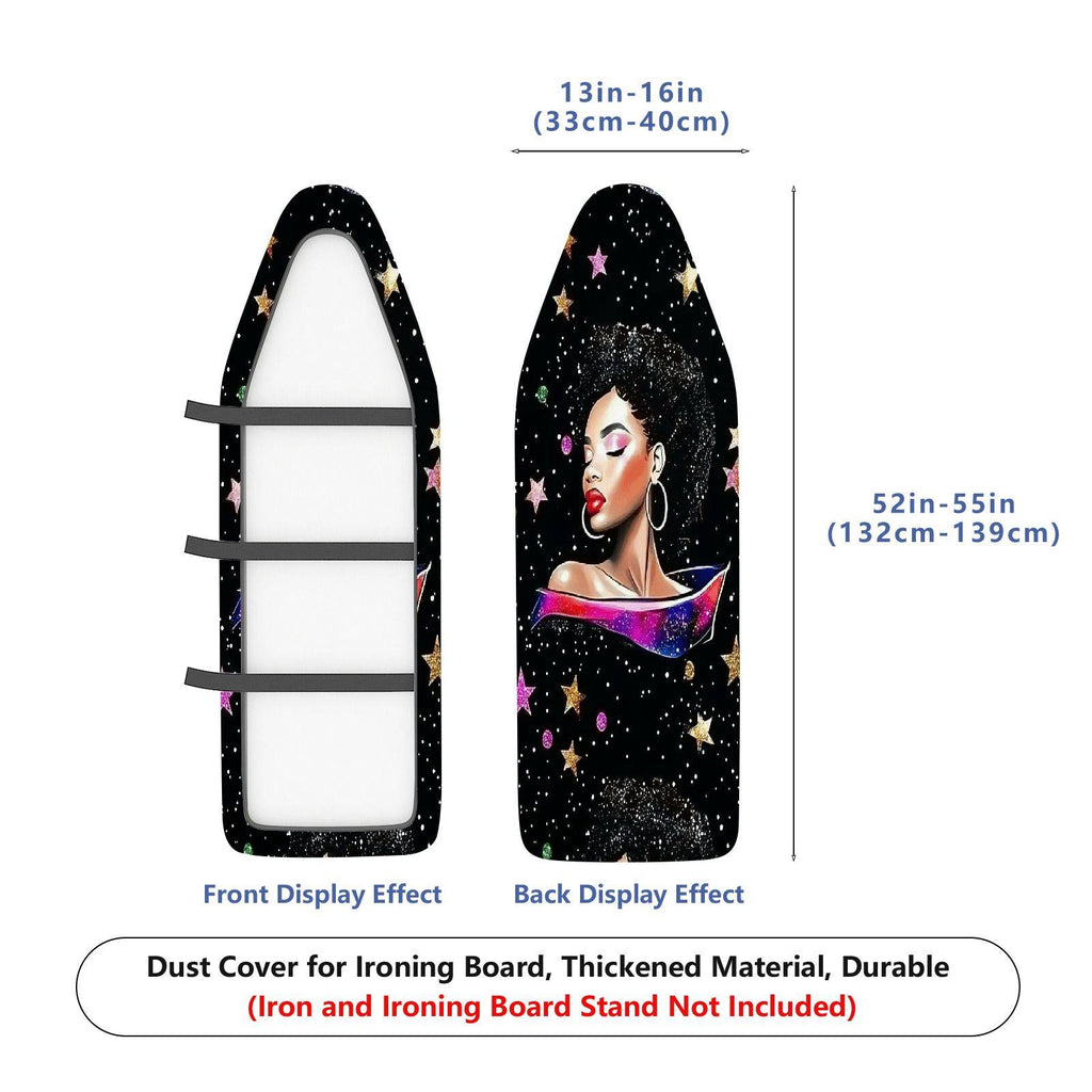 1-Piece Starry Night Cosmic Woman Space  Ironing Board Cover, Universal Size, Without Board