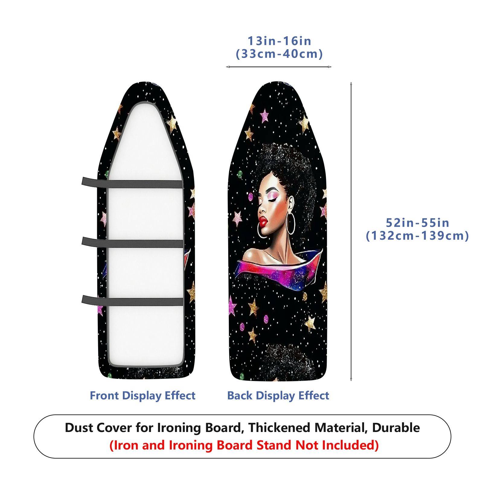1-Piece Starry Night Cosmic Woman Space  Ironing Board Cover, Universal Size, Without Board