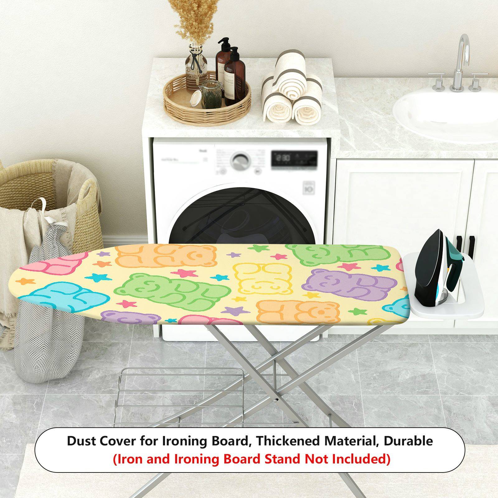 1-Piece Bear Star Colorful  Ironing Board Cover, Universal Size, Without Board