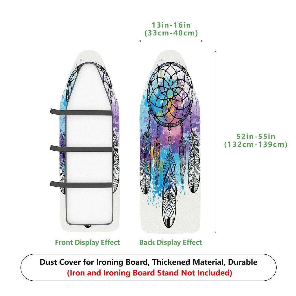 1-Piece Dreamcatcher Colorful Feather Pattern  Ironing Board Cover, Universal Size, Without Board