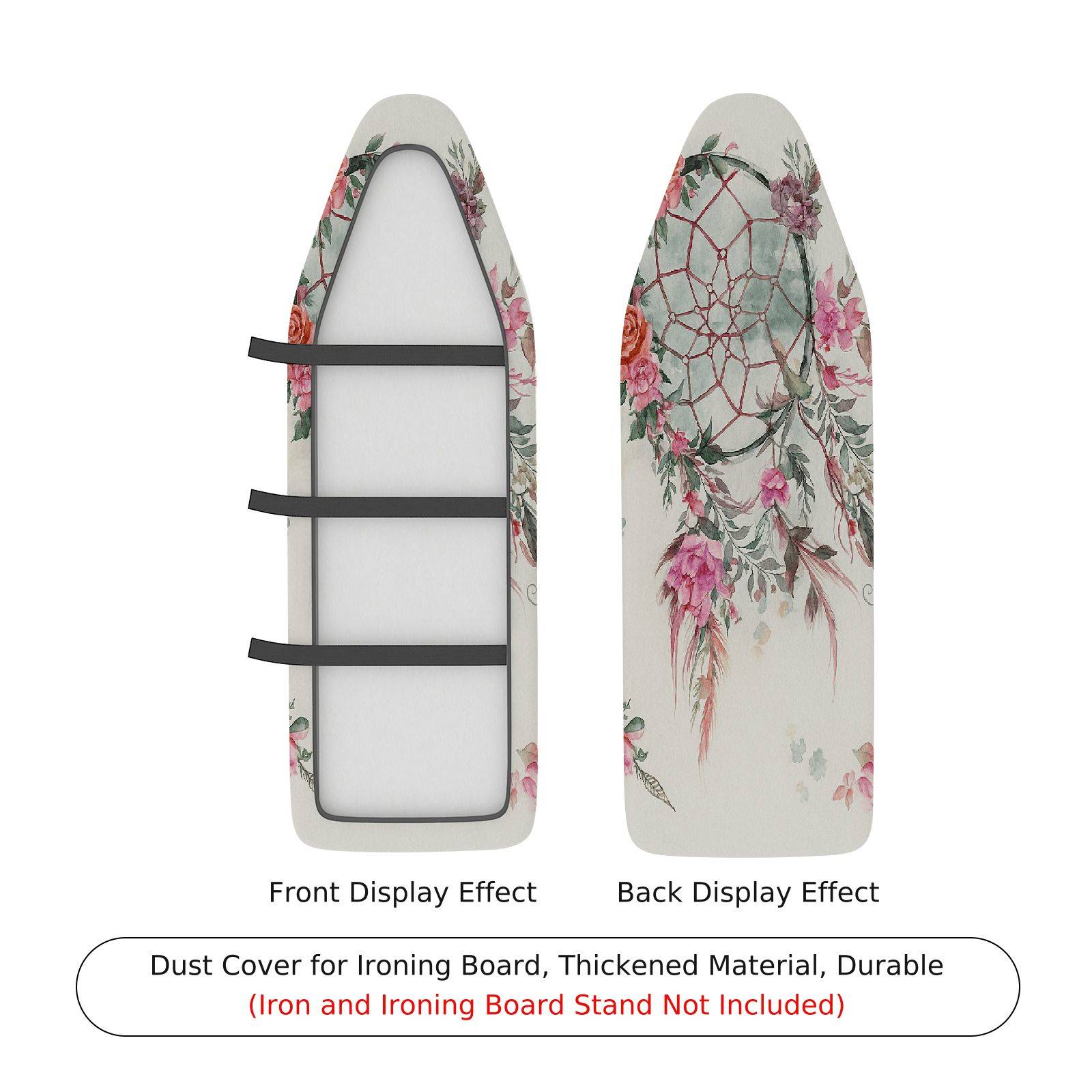 1-Piece Floral Dreamcatcher Bohemian  Ironing Board Cover, Universal Size, Without Board