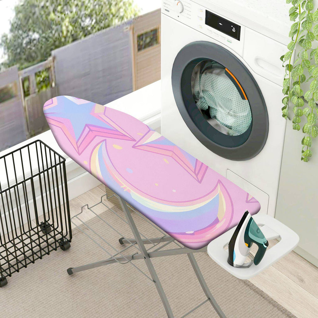 1-Piece Star Moon Pastel  Ironing Board Cover, Universal Size, Without Board