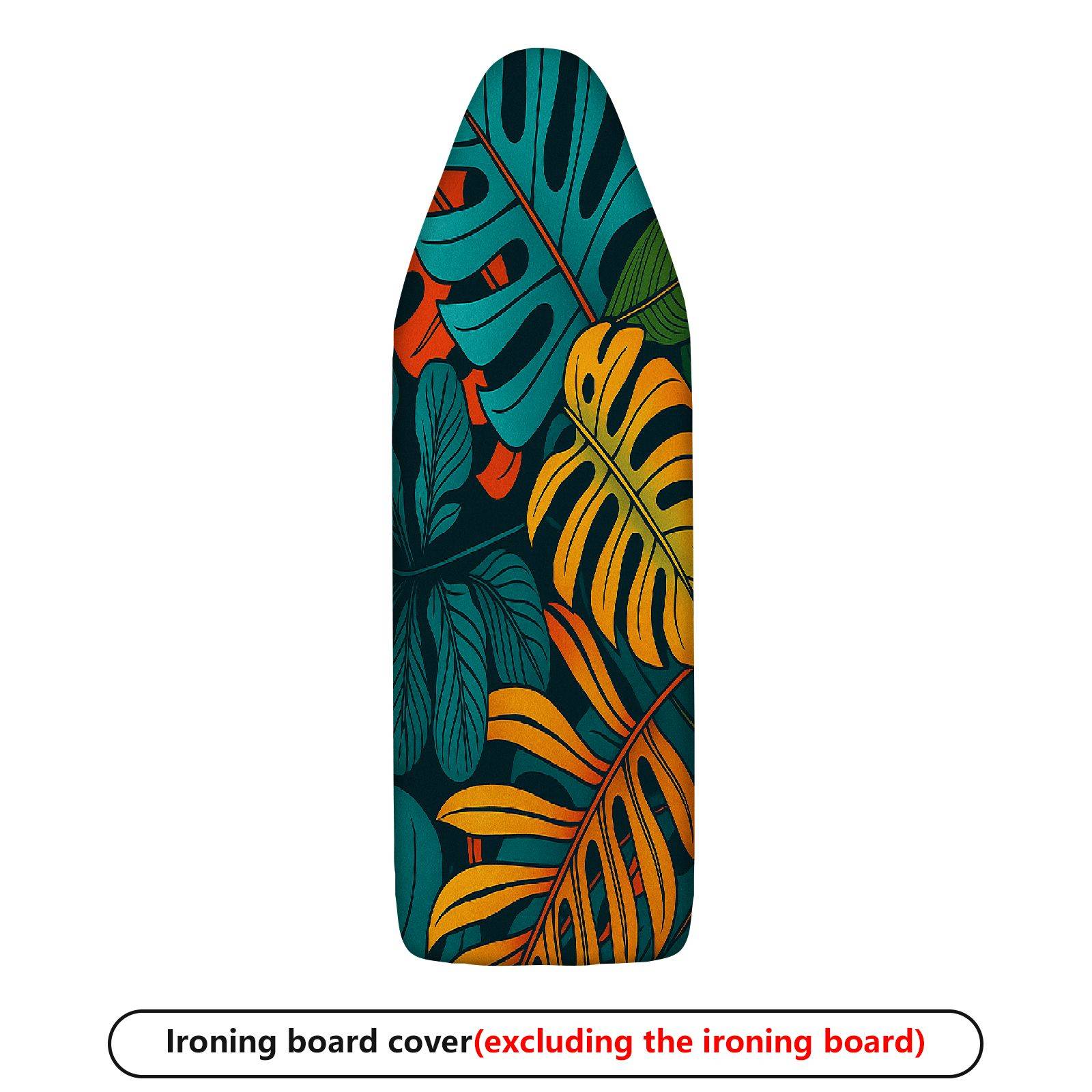 1-Piece Tropical Leaf Pattern Vibrant Color Decorative  Ironing Board Cover, Universal Size, Without Board