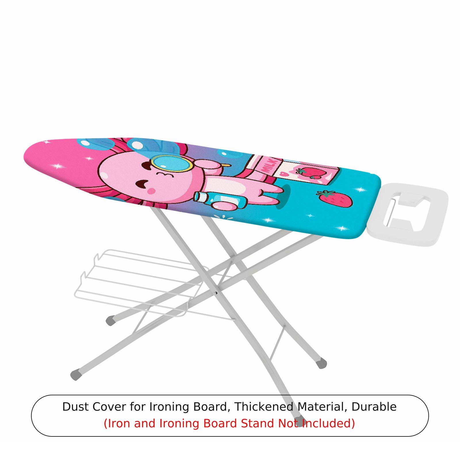 1-Piece Rabbit Strawberry Milk  Ironing Board Cover, Universal Size, Without Board