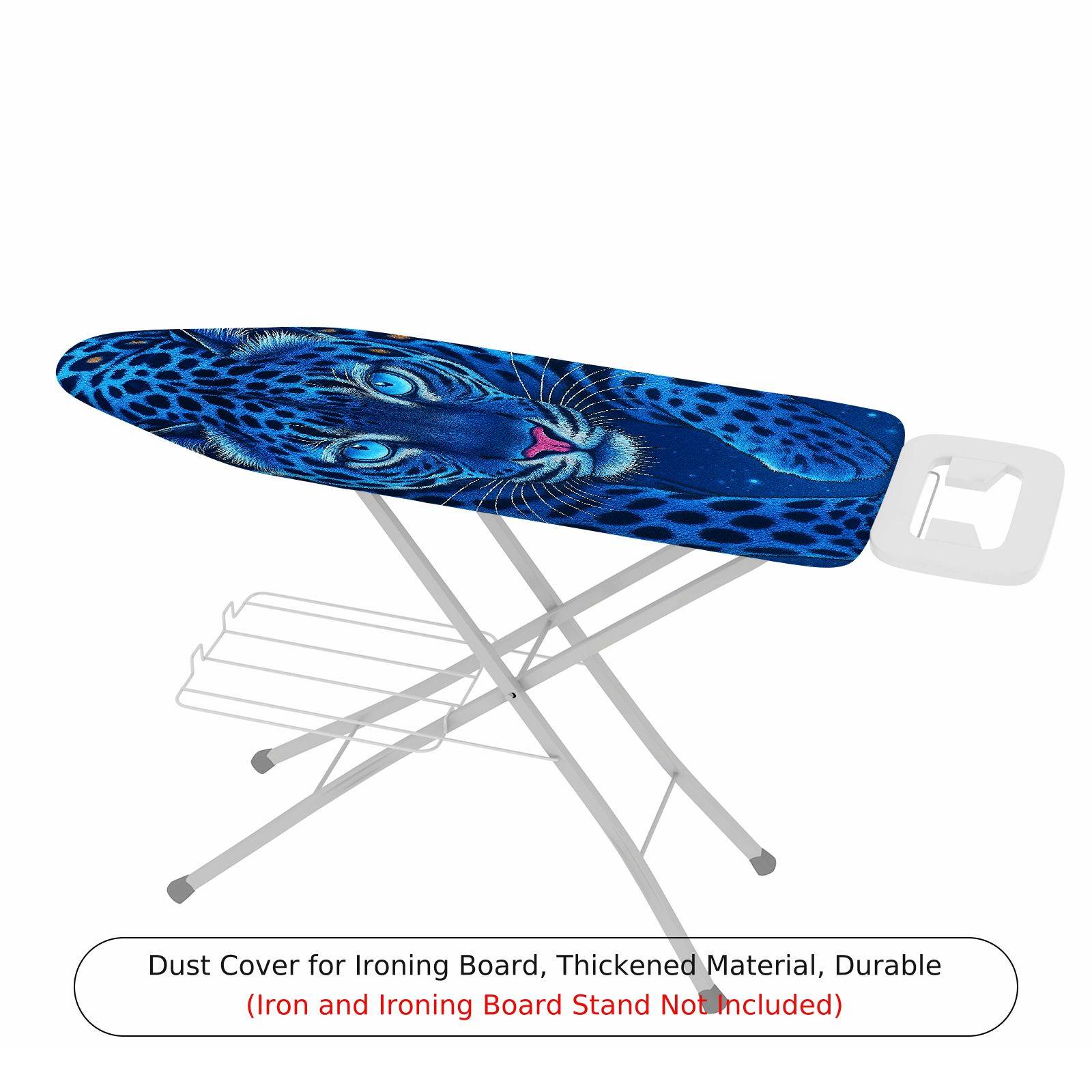 1-Piece Blue Leopard Pattern Animal Print Stylish  Ironing Board Cover, Universal Size, Without Board